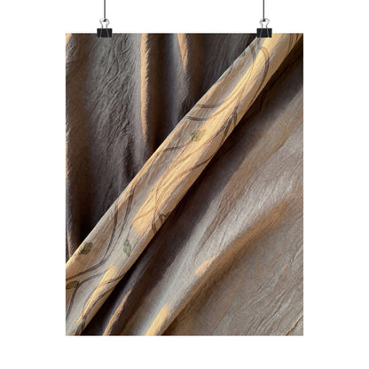 Silk Drape Japanese Pattern Wall Art Print | Neutral Japandi Art