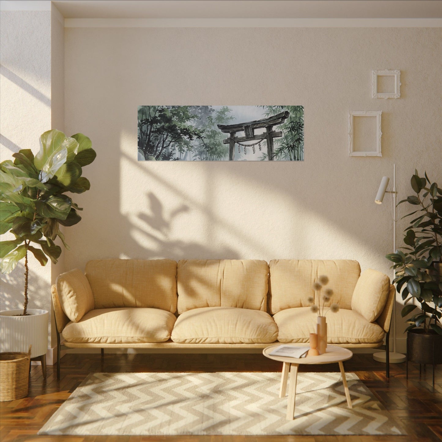 Moonlight Torii Gate Canvas Art - Zen Fukinsei