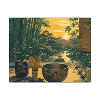 Ma Tea Ceremony Canvas Art - Zen Ukiyo E Inspired
