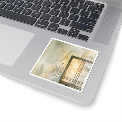 Cozy Shoji Screen Sticker - Watercolor Japandi
