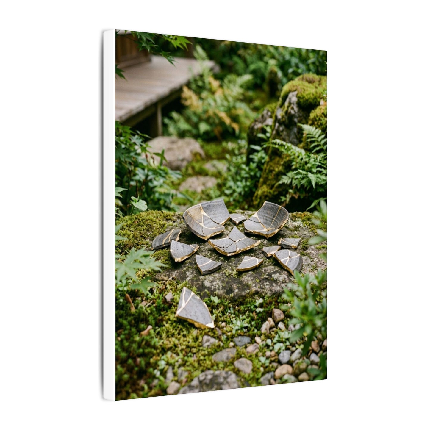Summer Broken Pottery Gold Repair Canvas Art | Resilient Decor