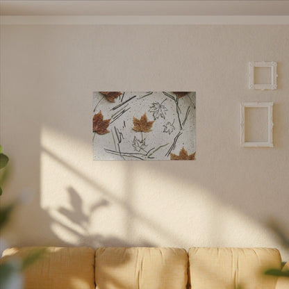 Ceramic Bowl Autumn Canvas Art | Japandi Elegant Design