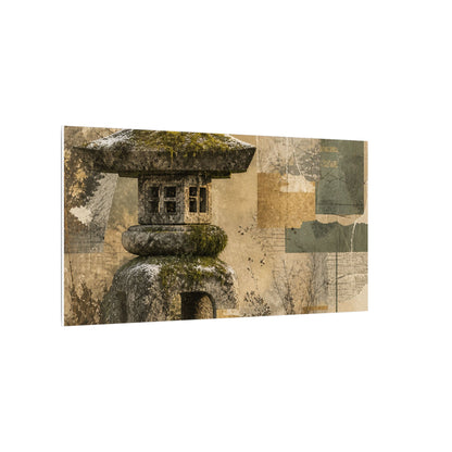 Elegant Stone Lantern Canvas Art - Texture Japandi