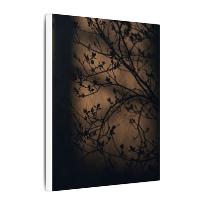 Dark Japandi Shadow Play in Golden Hour | Shadow Zen Canvas Art