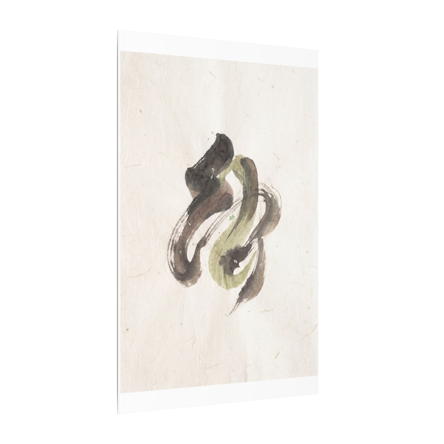 Ink Brushstroke Canvas Art | Spring Japandi Japanese Pattern Art