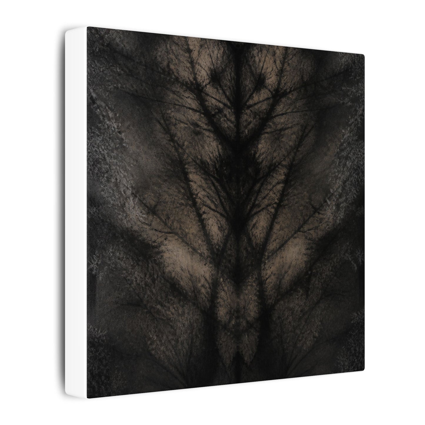 Seijaku Shadow Play Canvas Art - Dark Japandi Charcoal Ink