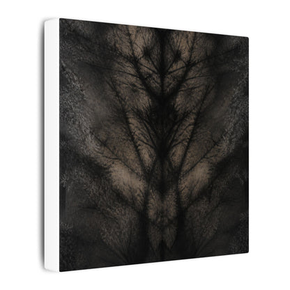 Seijaku Shadow Play Canvas Art - Dark Japandi Charcoal Ink