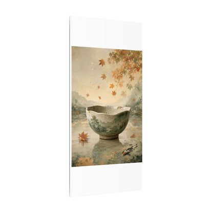 Autumn Ceramic Bowl Watercolor Canvas Art | Cozy Decor