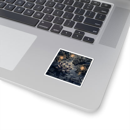 Summer Lotus Flower Sumi E Sticker | Peaceful Decor