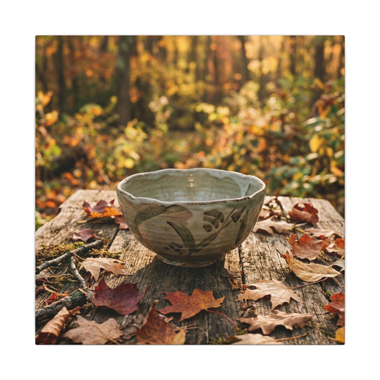 Spring Rock Garden Moody Minimal Canvas Art | Luxurious Decor