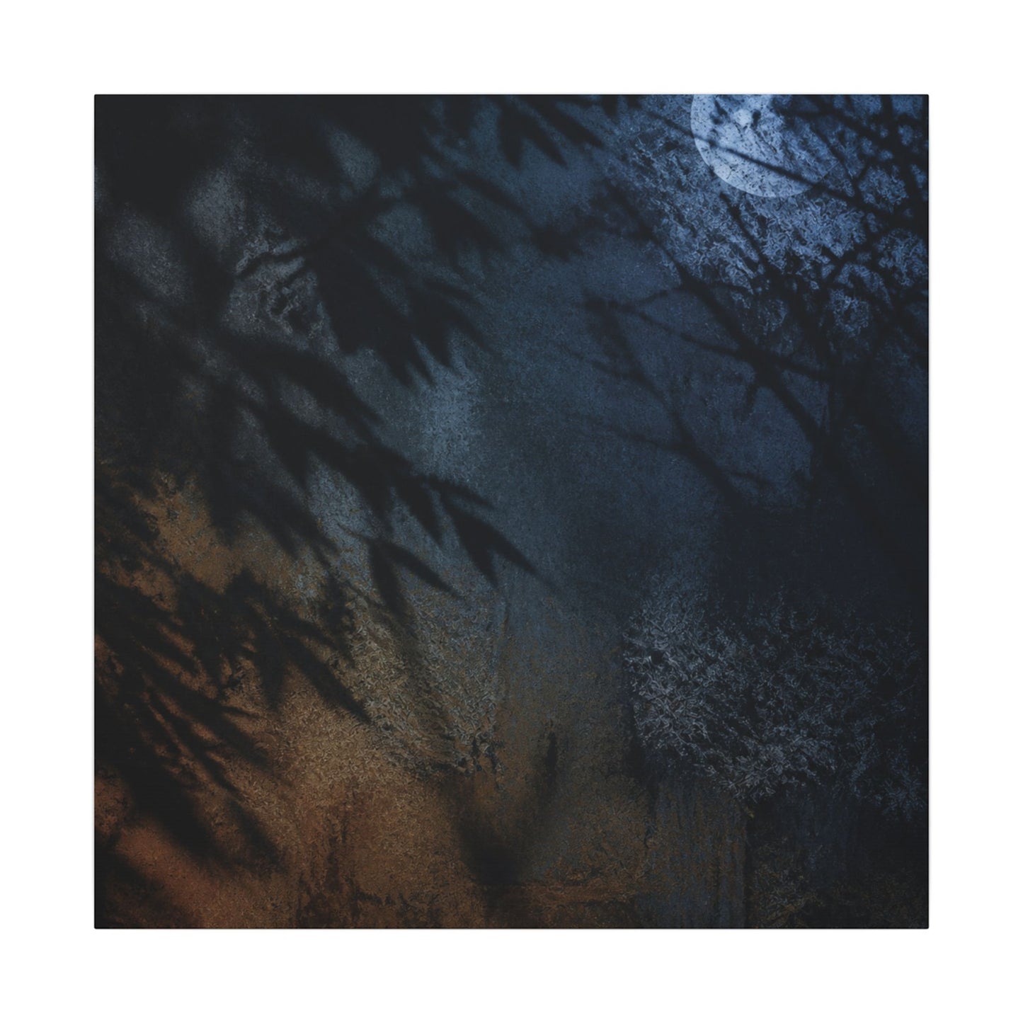 Kanso Shadow Play Canvas Art - Dark Japandi Shadow Zen
