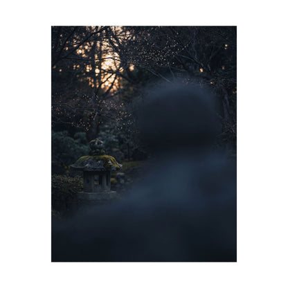 Spring Stone Lantern Moody Minimal Wall Art Print | Bold Decor