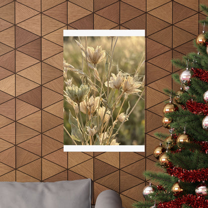 Cozy Dried Flowers Wall Art Print - Minimal Line Japandi