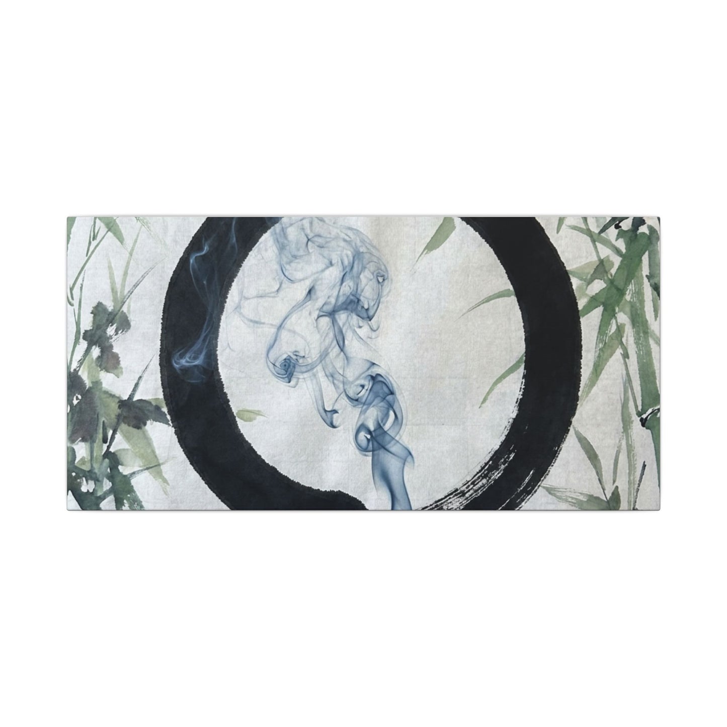 Zen Incense Smoke in Moonlight | Enso Canvas Art