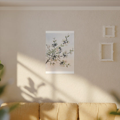 Cherry Blossom Watercolor Canvas Art | Elegant Japandi Art
