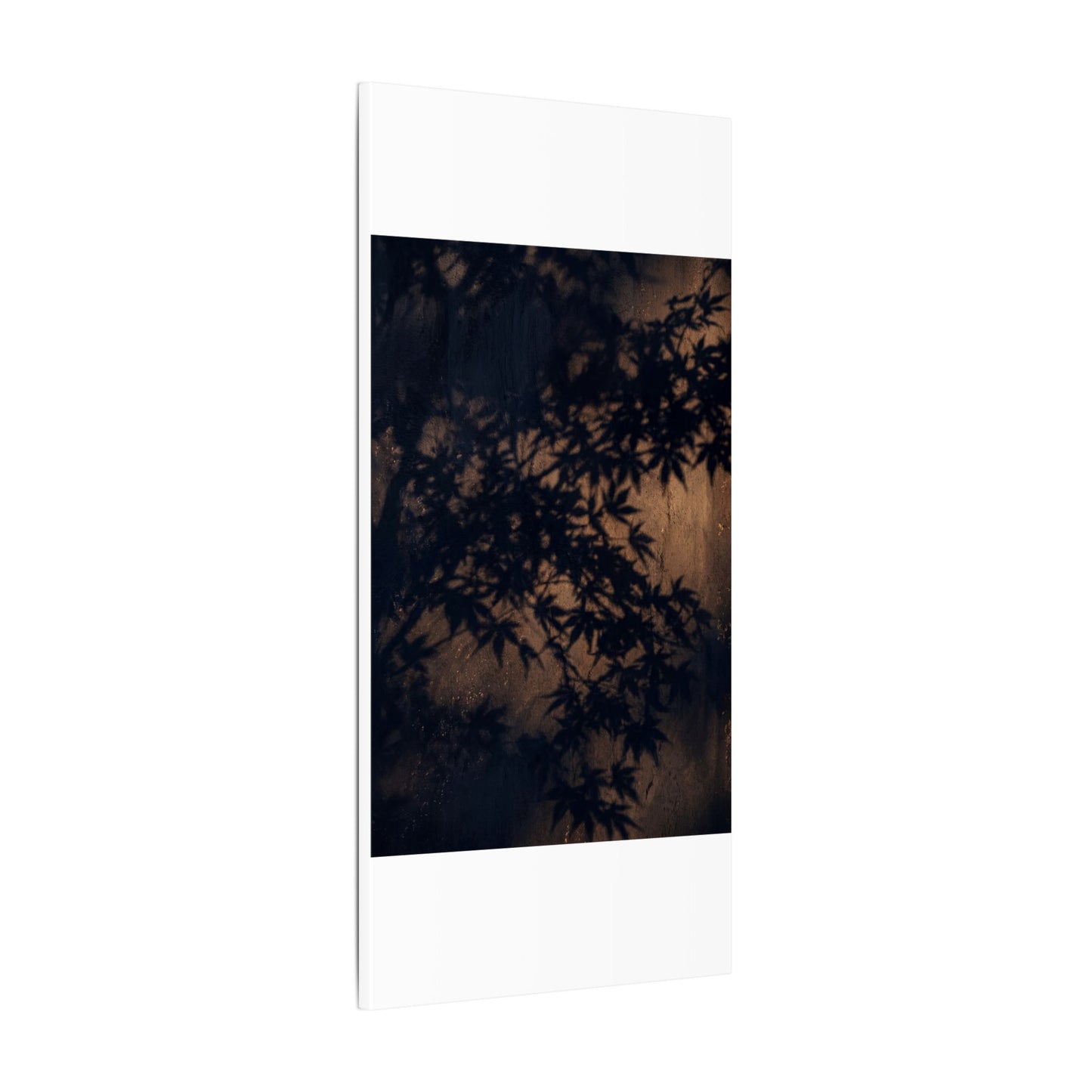 Shadow Play Autumn Canvas Art | Dark Japandi Atmospheric Design