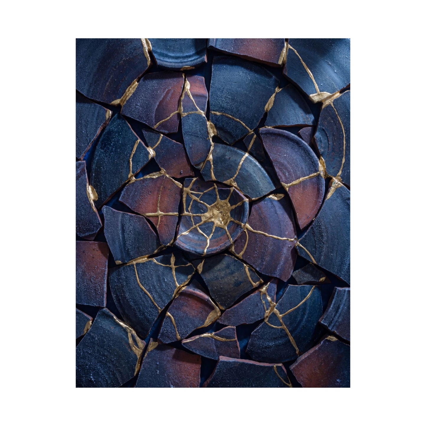 Winter Broken Pottery Gold Repair Wall Art Print | Resilient Decor