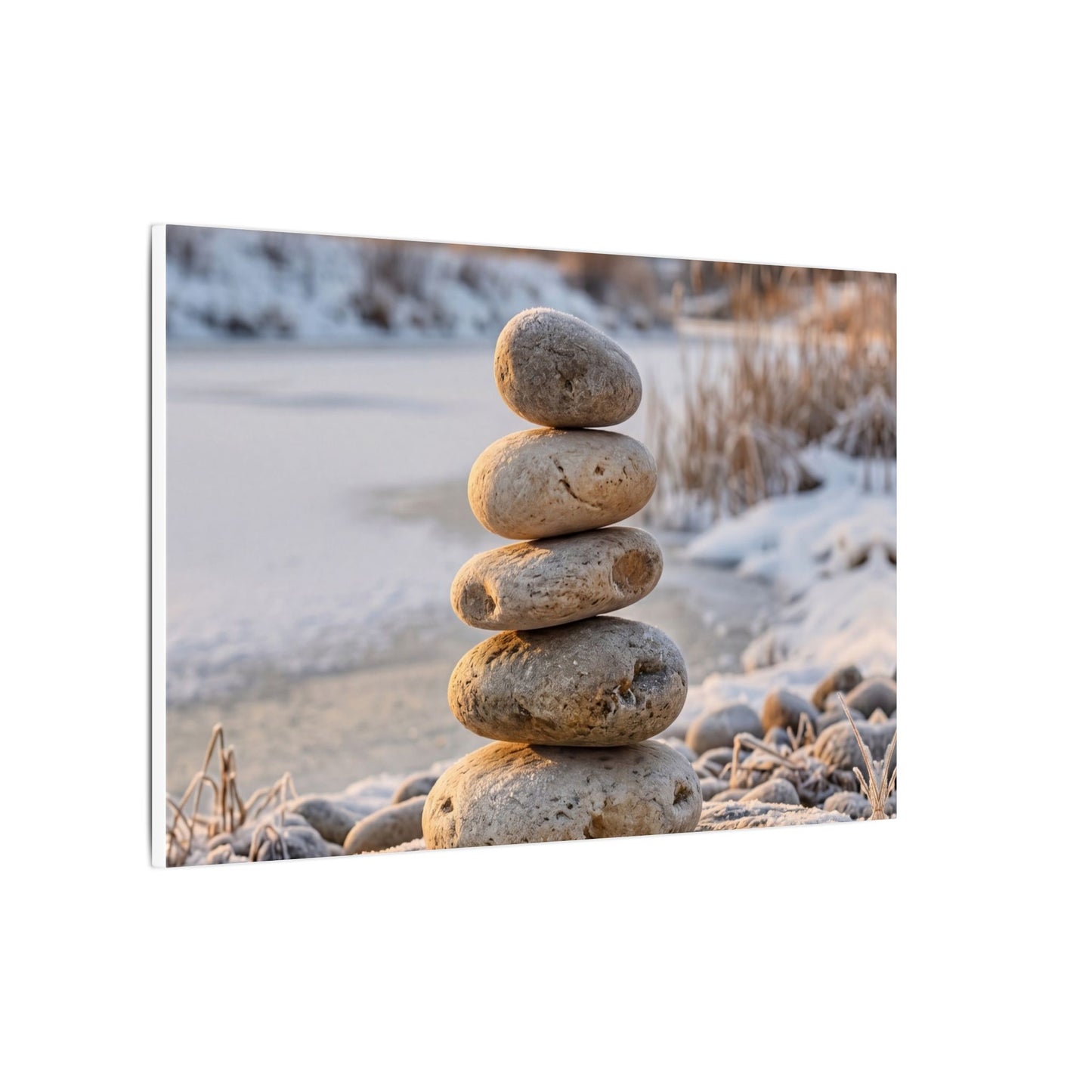 Ma River Stones Canvas Art - Japandi Japanese Pattern
