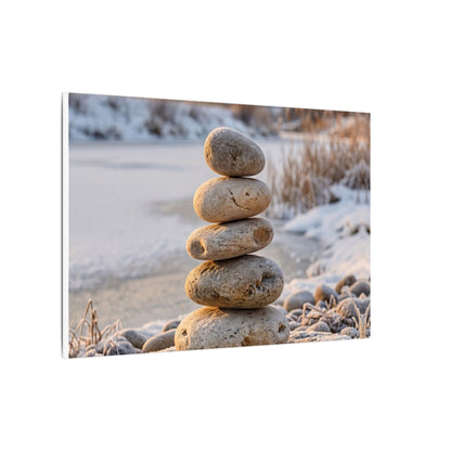 Ma River Stones Canvas Art - Japandi Japanese Pattern