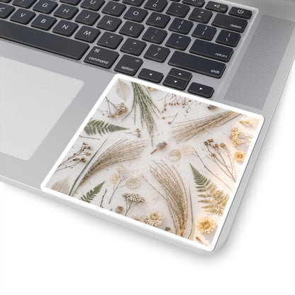 Golden Hour Dried Flowers Sticker - Japandi Shibui
