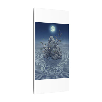 Spring Rock Garden Ukiyo E Inspired Canvas Art | Tranquil Decor