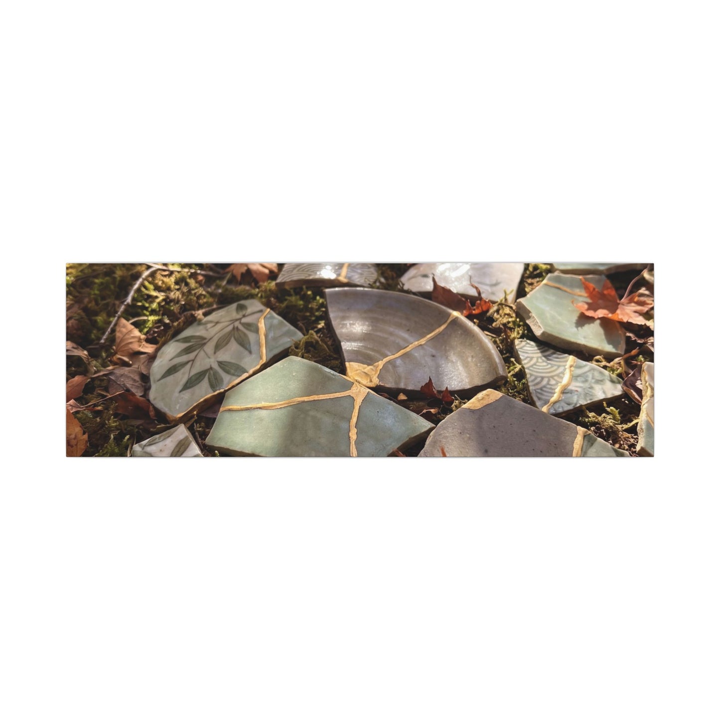 Broken Pottery Japanese Pattern Canvas Art | Elegant Japandi Art