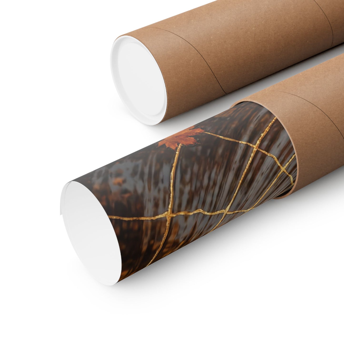 Water Ripple Autumn Wall Art Print | Kintsugi Resilient Design