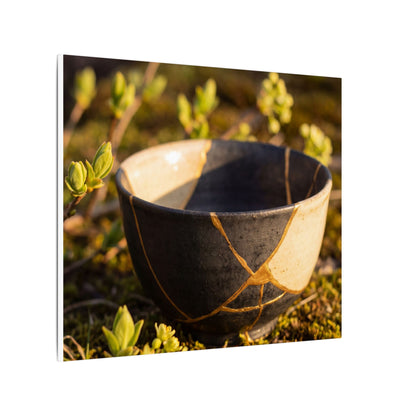 Seijaku Broken Pottery Canvas Art - Kintsugi Gold Repair