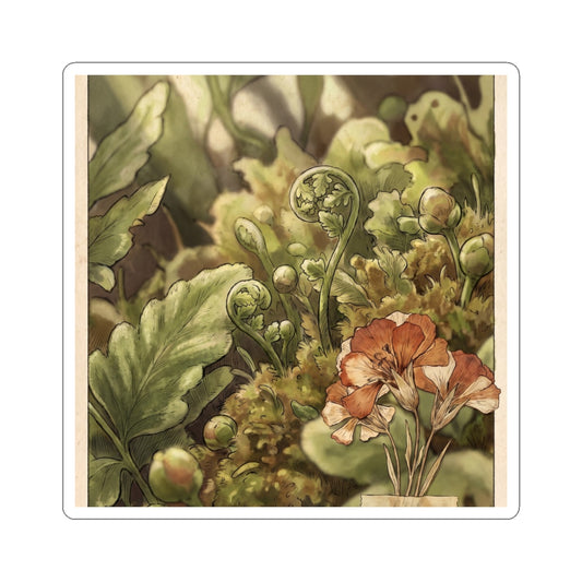 Moss Close Up Spring Sticker | Cottagecore Nostalgic Design Art Print