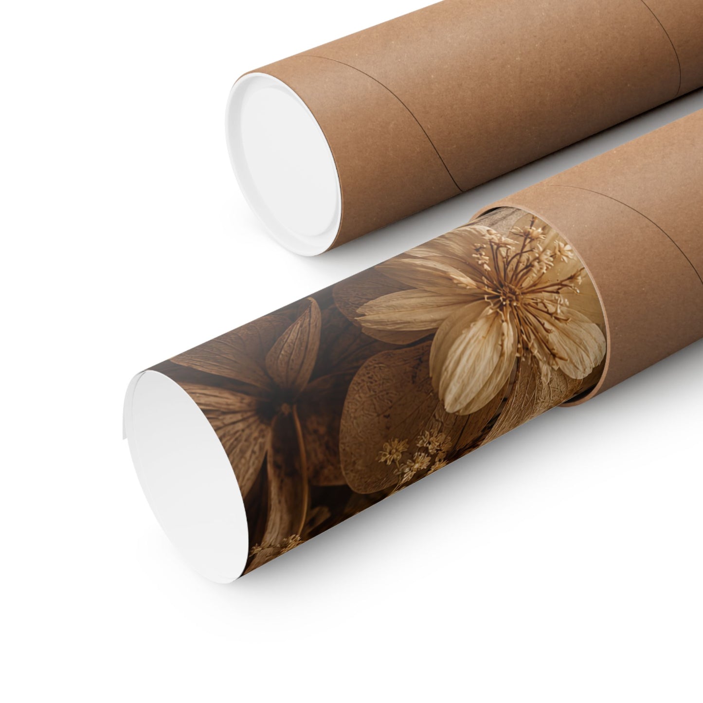 Candlelight Dried Flowers Wall Art Print - Japandi Fukinsei