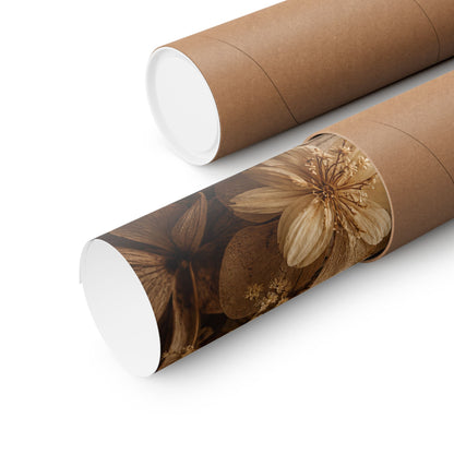 Candlelight Dried Flowers Wall Art Print - Japandi Fukinsei