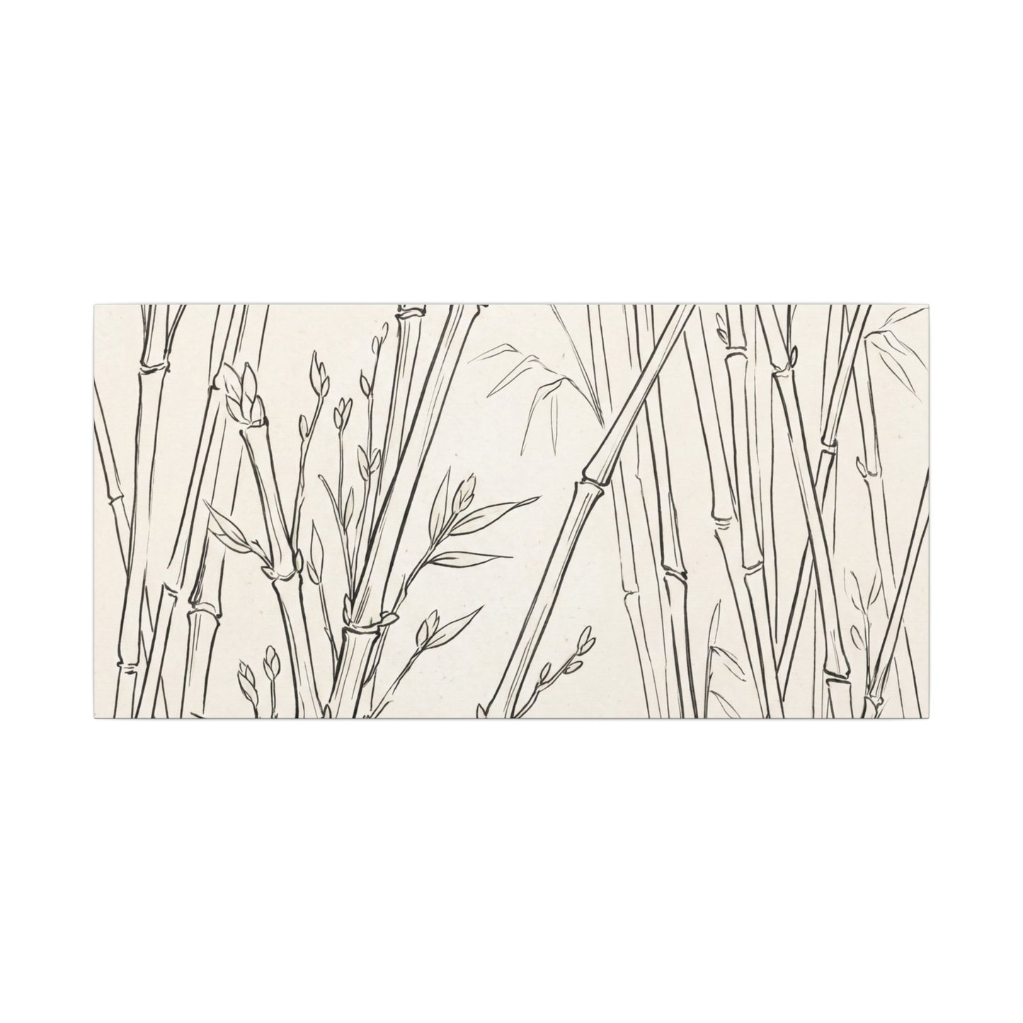 Candlelight Bamboo Grove Canvas Art - Japandi Fukinsei