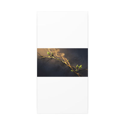 Spring Incense Smoke Gold Vein Canvas Art | Healing Decor