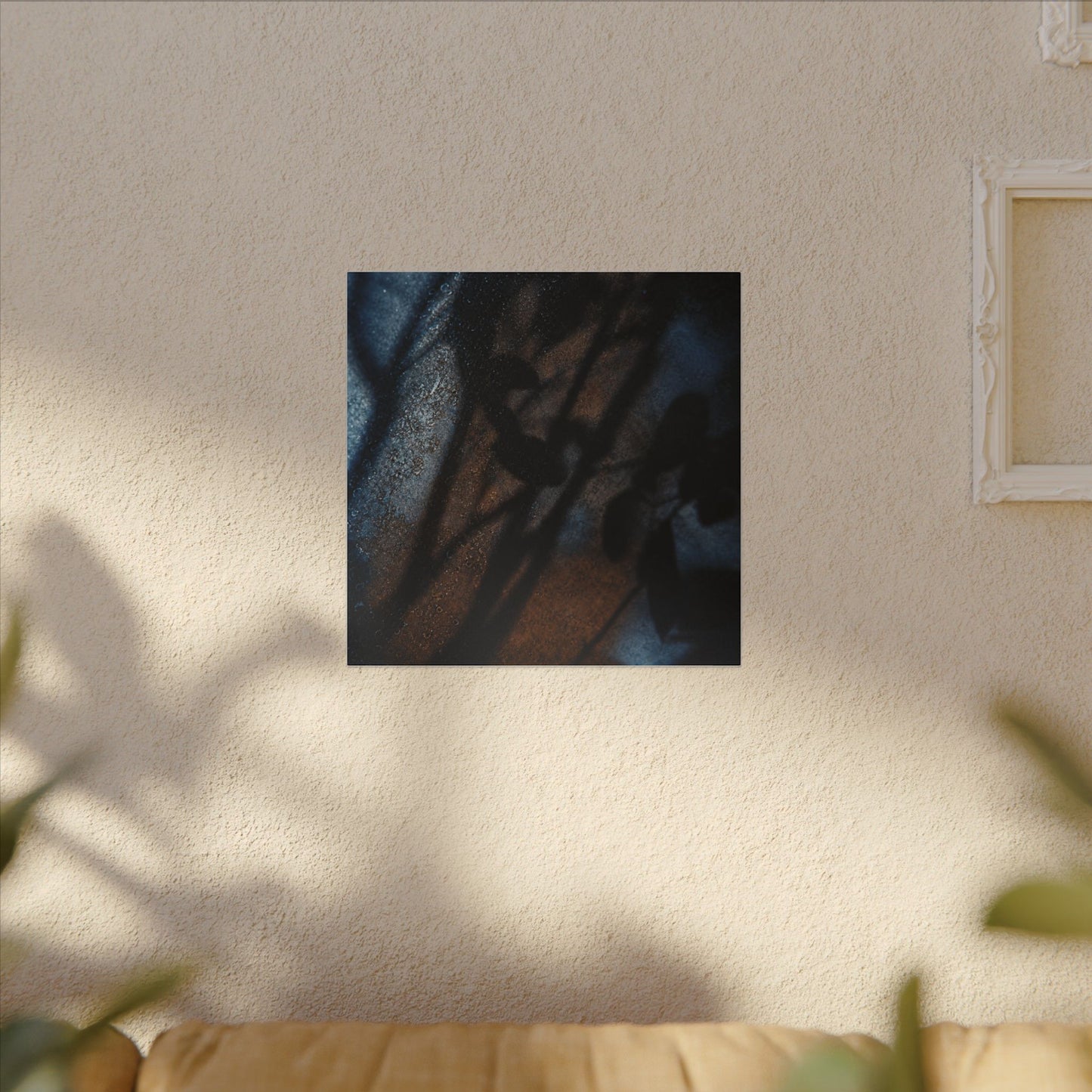 Moonlight Shadow Play Canvas Art - Dark Japandi Ma