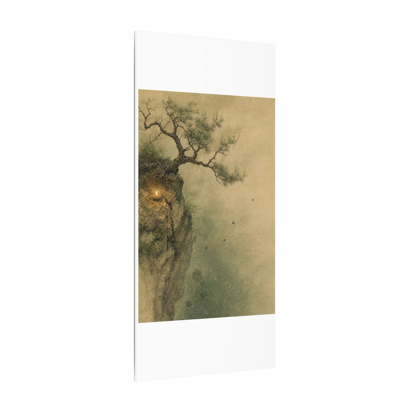 Spring Pine Tree Minimal Line Canvas Art | Earthy Decor