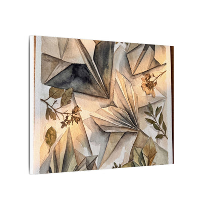Golden Hour Paper Fold Canvas Art - Japandi Seijaku