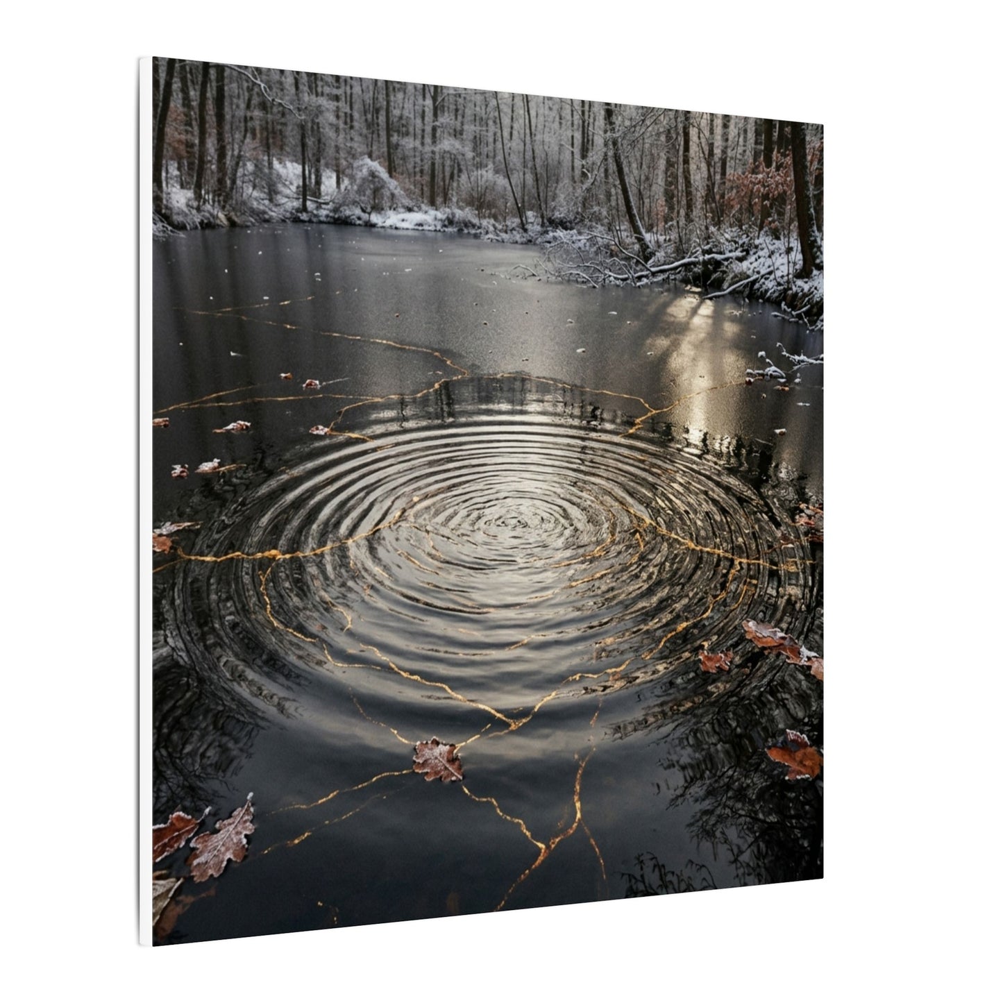 Water Ripple Broken Beauty Canvas Art | Artful Kintsugi Art