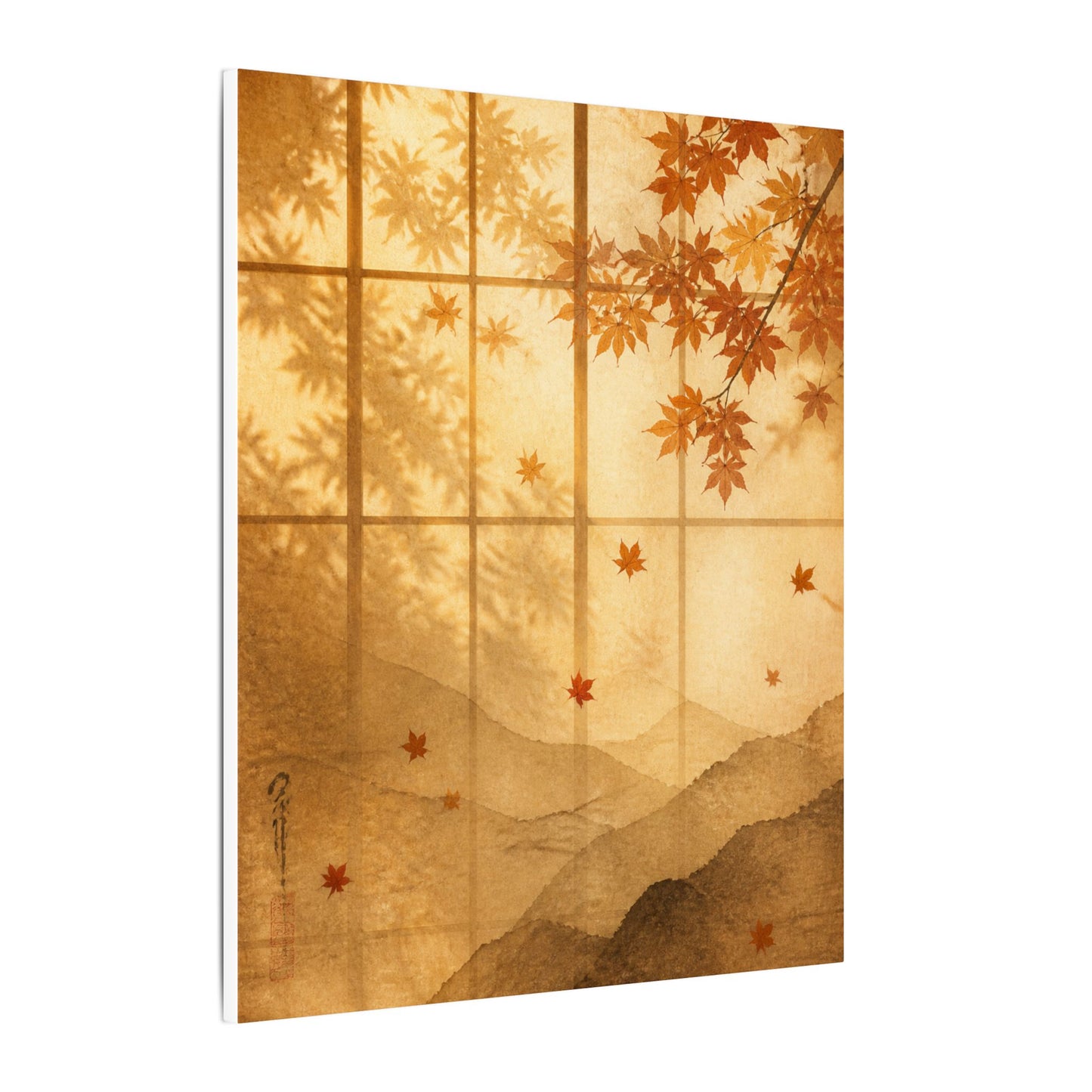 Shoji Screen Texture Canvas Art | Earthy Japandi Art