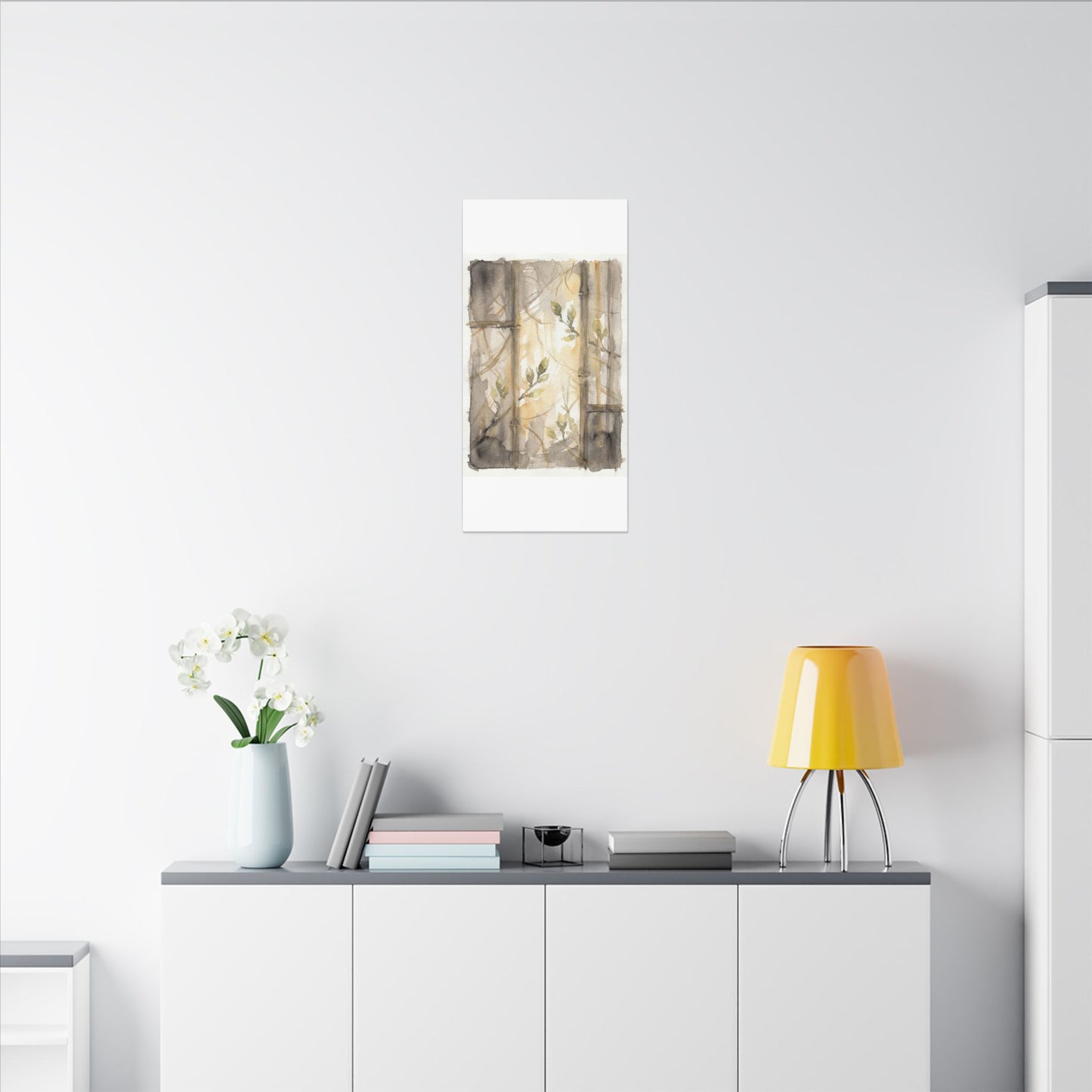 Shoji Screen Spring Canvas Art | Japandi Cozy Design