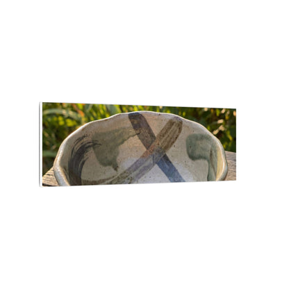 Earthy Ceramic Bowl Canvas Art - Japanese Pattern Japandi