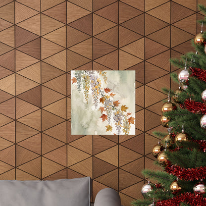 Golden Hour Wisteria Wall Art Print - Japandi Ma