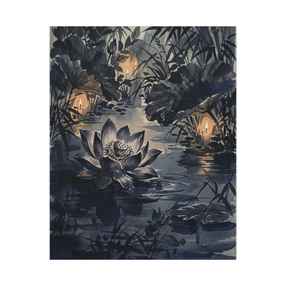 Fukinsei Lotus Flower Canvas Art - Zen Sumi E