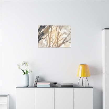 Ma Shadow Play Canvas Art - Japandi Watercolor