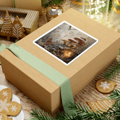 Wild Mushrooms Texture Sticker | Neutral Japandi Art