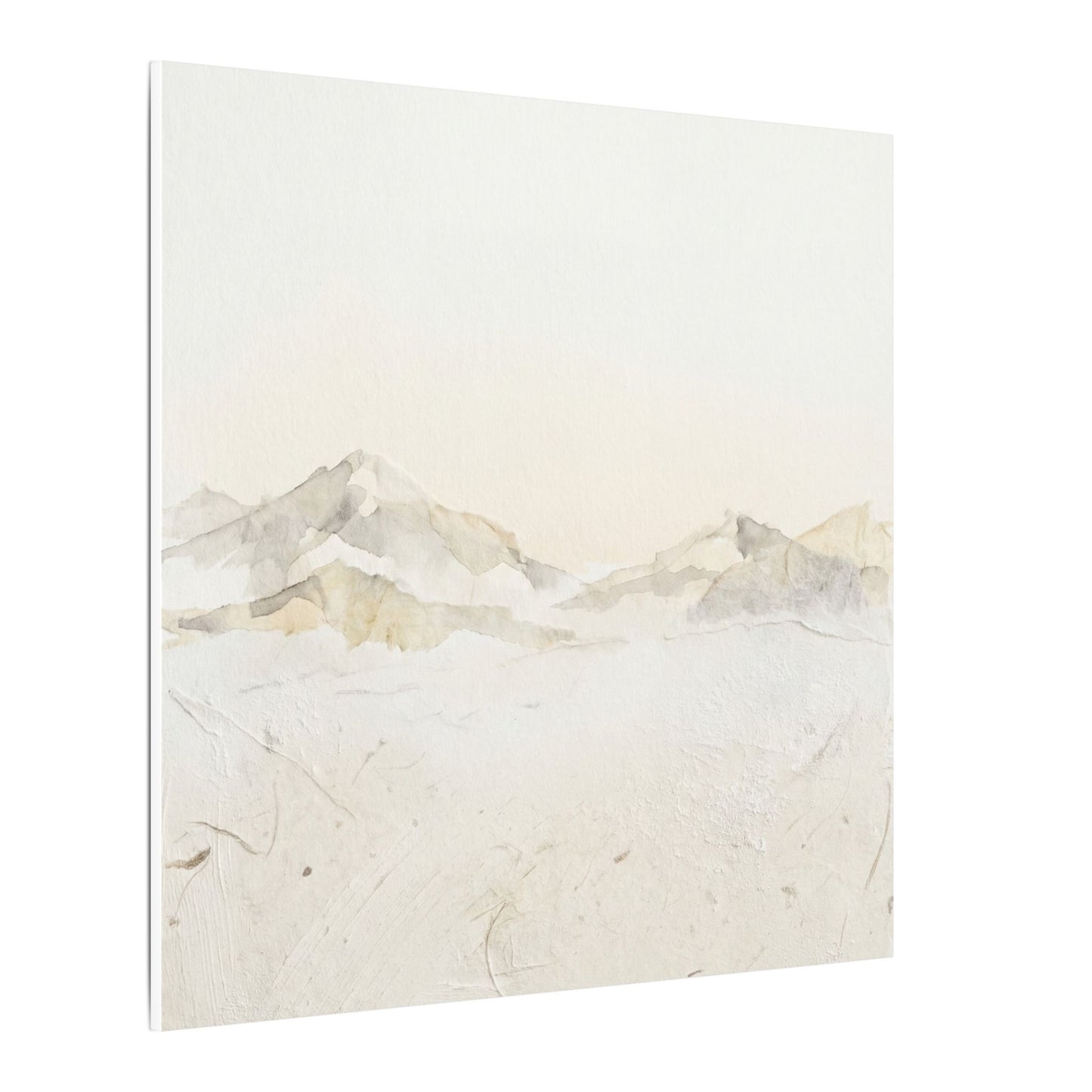 Mountain Mist Winter Canvas Art | Japandi Warm Design