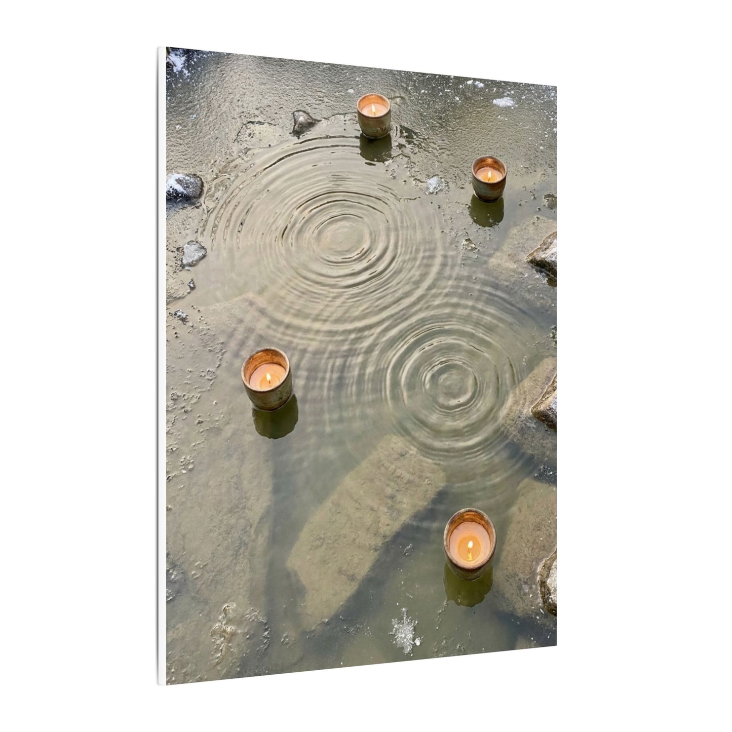 Water Ripple Canvas Art | Winter Japandi Japanese Pattern Art