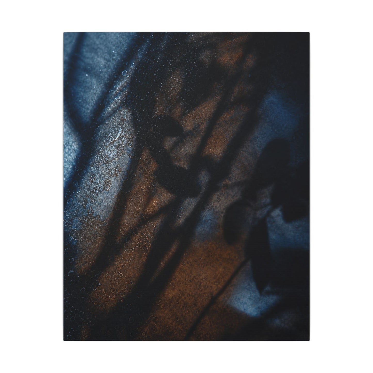 Moonlight Shadow Play Canvas Art - Dark Japandi Ma