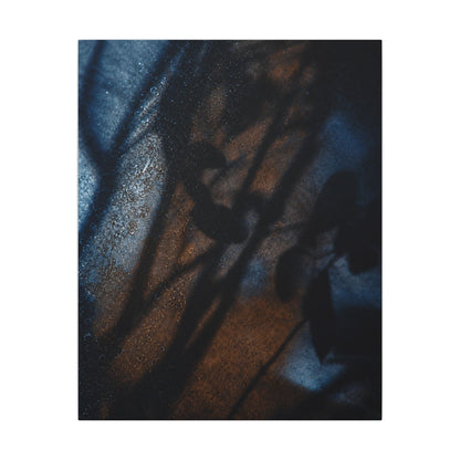 Moonlight Shadow Play Canvas Art - Dark Japandi Ma