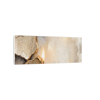 Broken Pottery Winter Canvas Art | Japandi Warm Design