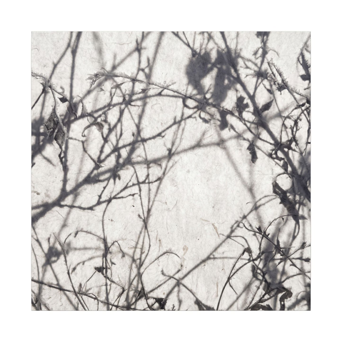 Winter Shadow Play Japanese Pattern Canvas Art | Elegant Decor